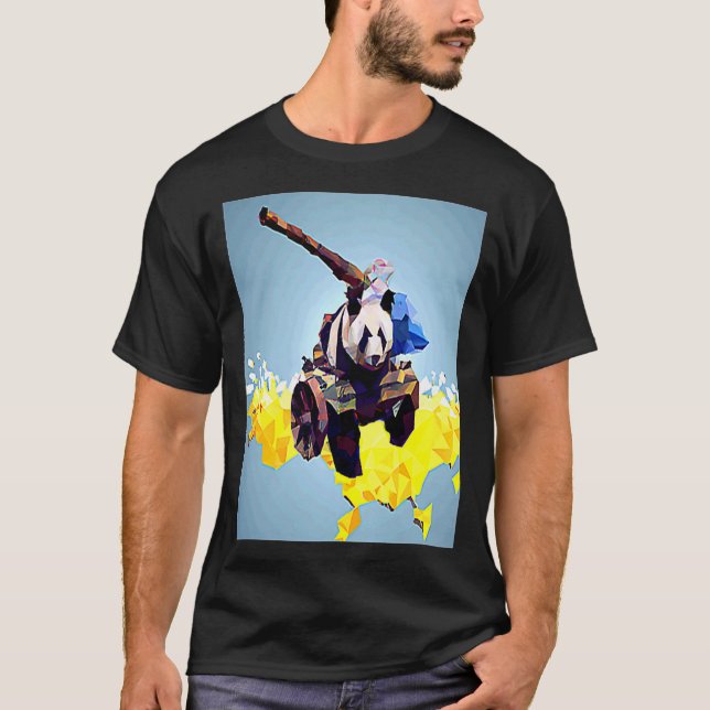 T-shirt Bazooka Liberté Panda Sláva Ukrayíni (Devant)