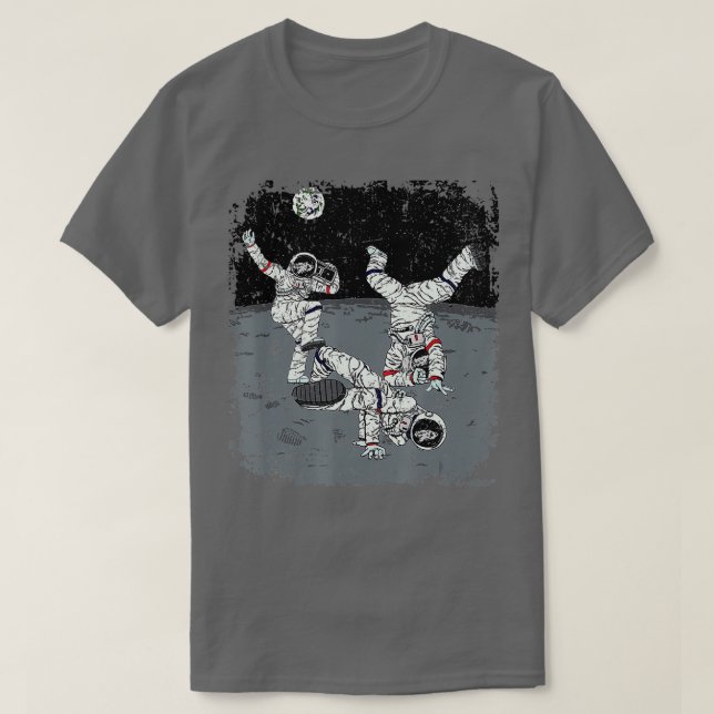 T-shirt Bboy Breakdancing Astronautes sur la lune (Design devant)
