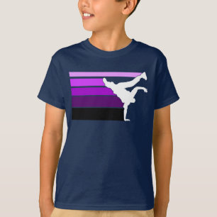 T-shirt BBOY gradient prpl whits kids