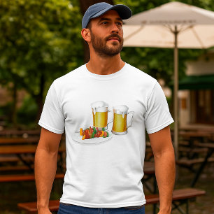 T-shirt BBQ brochettes et biscuits d'été de bière