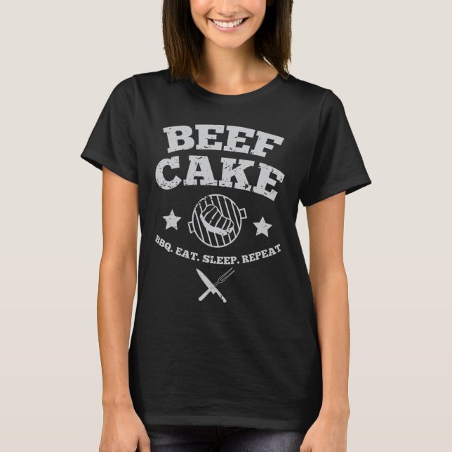 T-shirt Bbq de gâteau de boeuf (Devant)