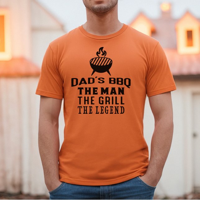 T-shirt BBQ de papa (Dad's BBQ: The man, the grill, the legend)