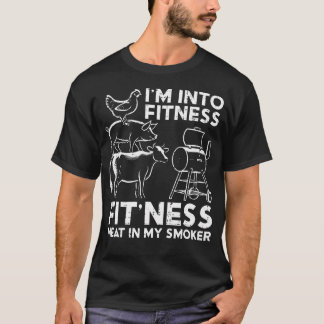 T-shirt Bbq Fitness Fit Ness Fumoir À Viande Drôle