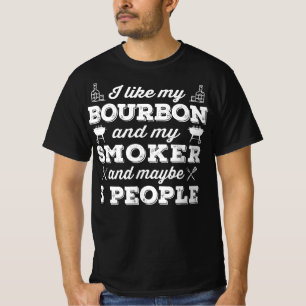 T-shirt BBQ J'Aime Mon Fumeur Bourbon Et Peut-Être 3 Per