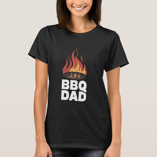 T-shirt BBQ Papa Pun Fumé de viande Designs sur Fumer de l (Devant)