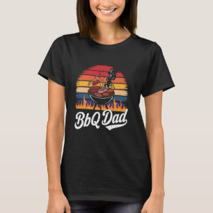 T-shirt BBQ Papa Retro Fumer Viande Viande Fumer Barbecue