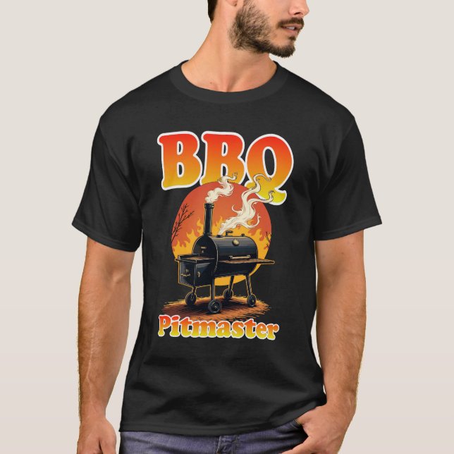 T-shirt BBQ Pitmaster Smoker Grill Tee (Devant)