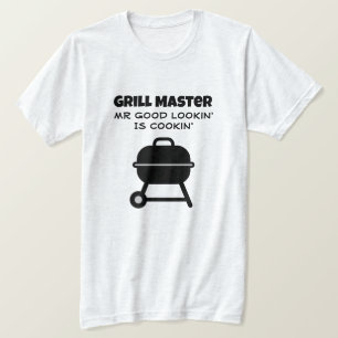 T-shirt BBQ pour maître grill Bon look est cookin