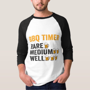 T-shirt BBQ Timer Bière Boire Funny Grilling Papa Cadeau