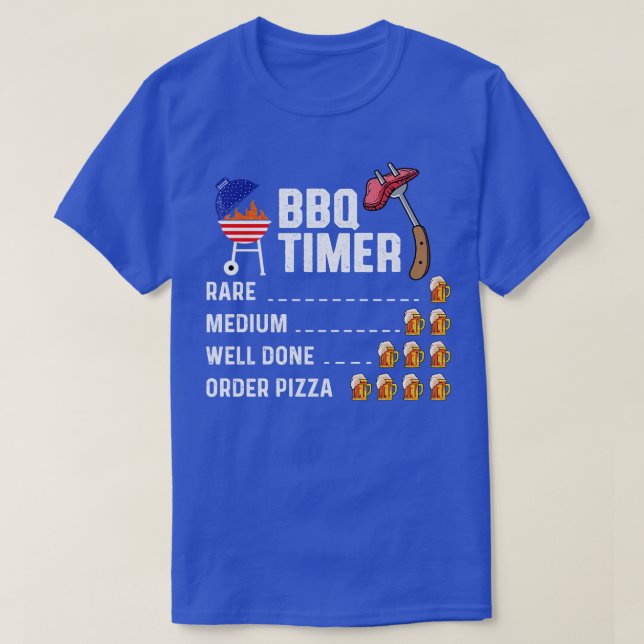 T-shirt BBQ Timer Funny Barbecue Master Grill Pun Grilling (Design devant)