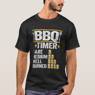 T-shirt BBQ Timer Griller Barbecue Fumer Viande Drôle Coch