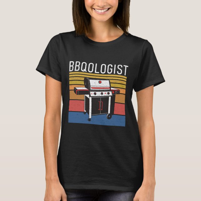 T-shirt Bbqologist Grill Byrbecue Funny Grilling (Devant)