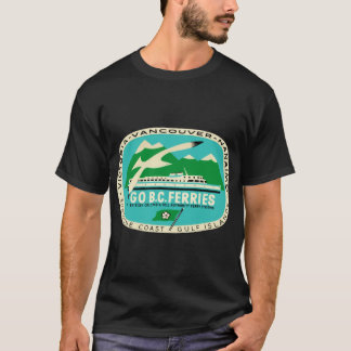 T-shirt BC Ferries Victoria Vancouver Vintage Travel Decal
