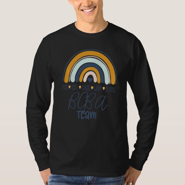 T-shirt Bcba Team Boho Rainbow Rbt Aba Comportement Appliq (Devant)