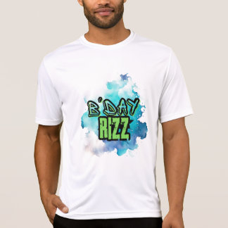 T-shirt B'Day (Anniversaire) Rizz Green Et Monochromatic B