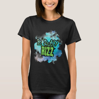 T-shirt B'Day (Anniversaire) Rizz Green Et Monochromatic B