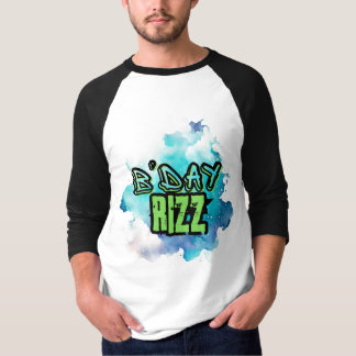 T-shirt B'Day (Anniversaire) Rizz Green Et Monochromatic B