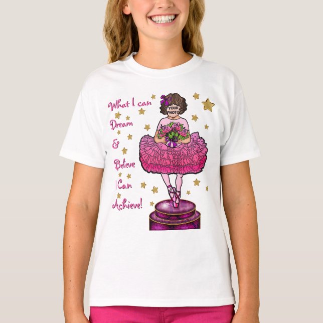 T-shirt Be a Ballerina (Brunette) (Devant)