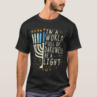 T-shirt Be A Light Happy Hanukkah