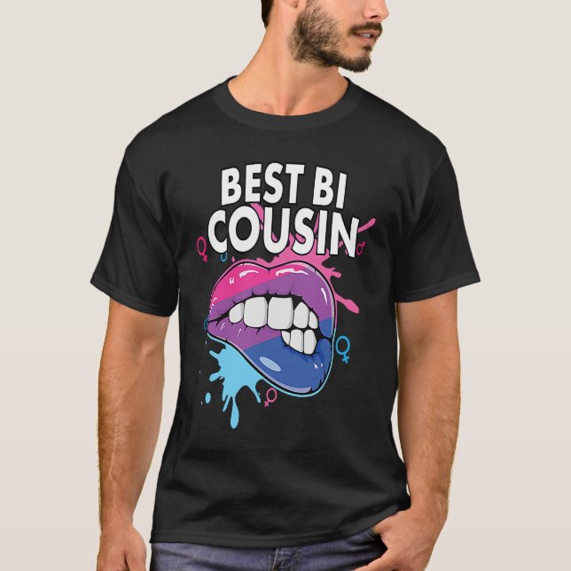 T-shirt Be Bi Cousin Bisexual Rainbow Pride Mars Bisexual (Devant)