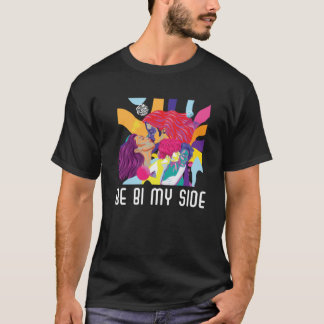 T-shirt Be Bi My Side Bisexual Rainbow Pride Marche Bisexu
