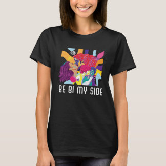 T-shirt Be Bi My Side Bisexual Rainbow Pride Marche Bisexu