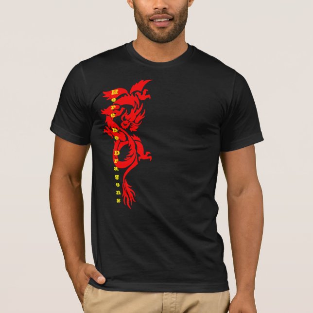 T-shirt Be Dragons Shirt - Fierce Chinese Mythycal (Devant)