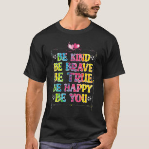 T-shirt Be enfant Be Brave Be True Be Happy Be You Leopard