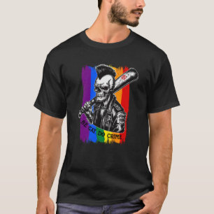 T-shirt BE GAY DO CRIME Skull Queer Punk Queercore Rainbow