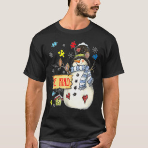 T-shirt Be Genre Snowman Puzzle Sensibilisation sur l'auti