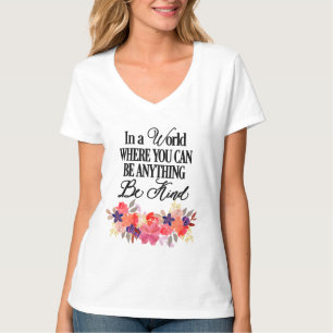 T-shirt Be Kind - Aquarelle Florale