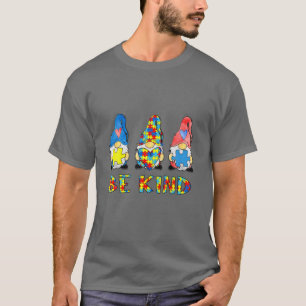T-shirt Be Kind Autism Awareness Gnomes Kids Gift
