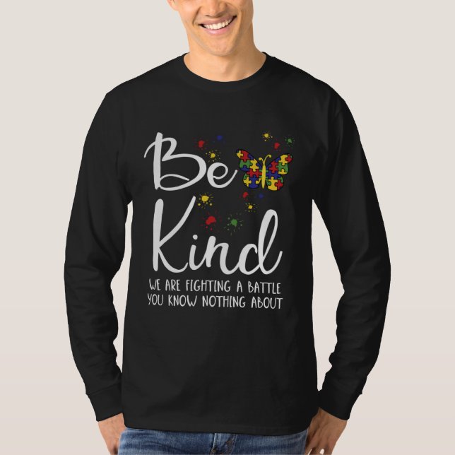 T-shirt Be Kind Autism My Son Has Autism Parents Of Autist (Devant)
