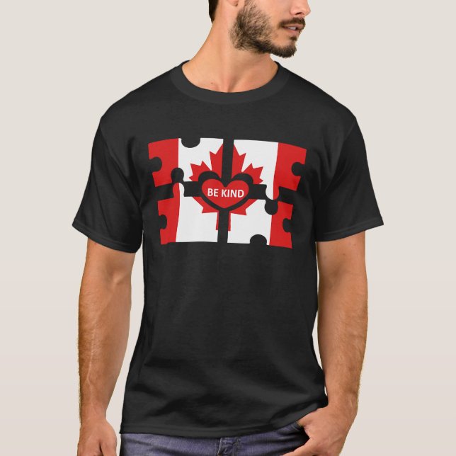 T-shirt Be Kind Canada (Devant)
