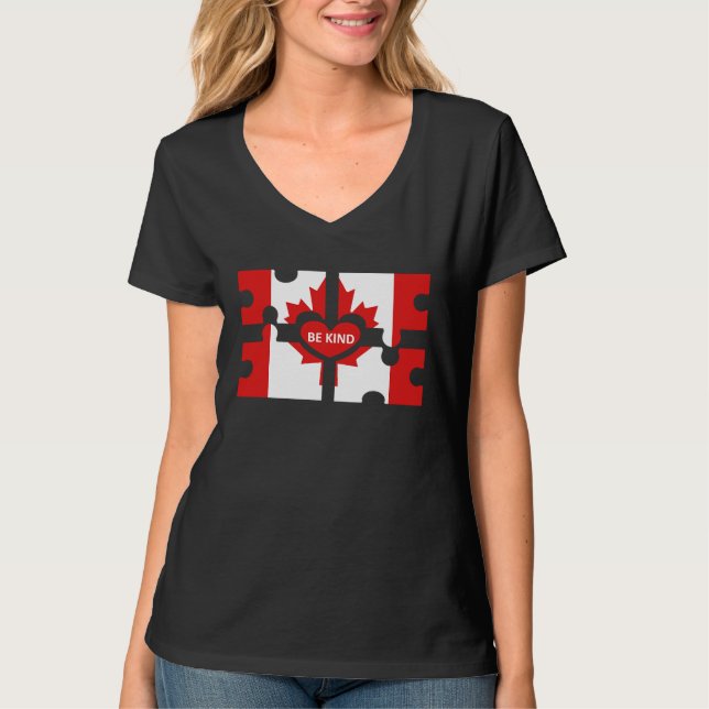 T-shirt Be Kind Canada (Devant)