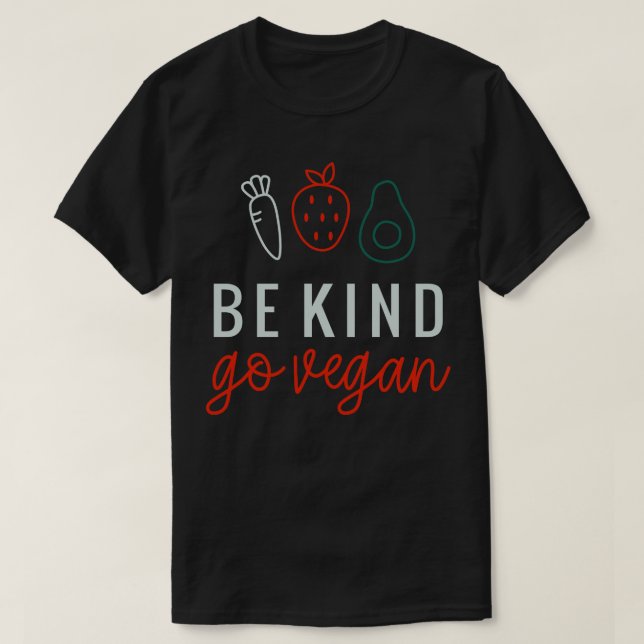 T-shirt Be Kind Go Vegan (Design devant)