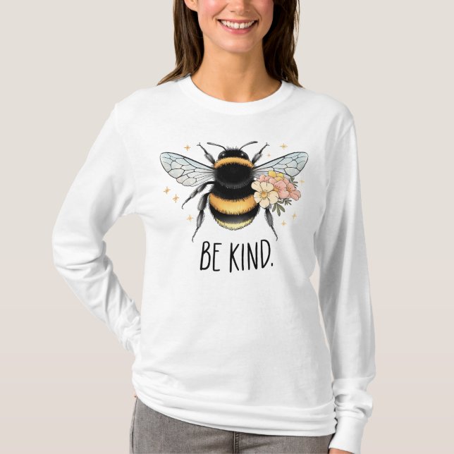 T-shirt Be Kind Honey Bee Clipart-57650 (Devant)