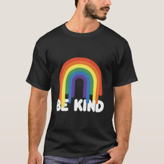 T-shirt Be Kind Kindness Positivity Inspirational Rainbow