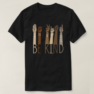T-shirt Be Kind - Langue des Signes - Paix