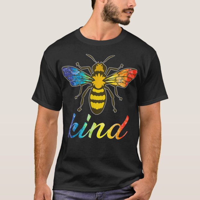 T-shirt Be Kind LGBTQ Ally Bee Kindness  (Devant)