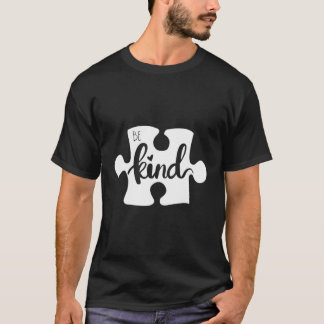 T-shirt Be Kind Puzzle Piece Sensibilisation sur l'autisme