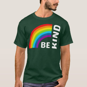 T-shirt Be Kind Retro Rainbow