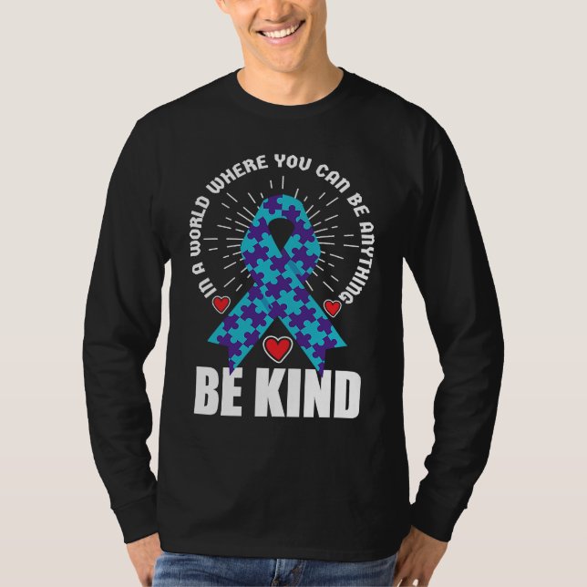 T-shirt Be Kind Ribbon Suicide Awareness Mental Health (Devant)