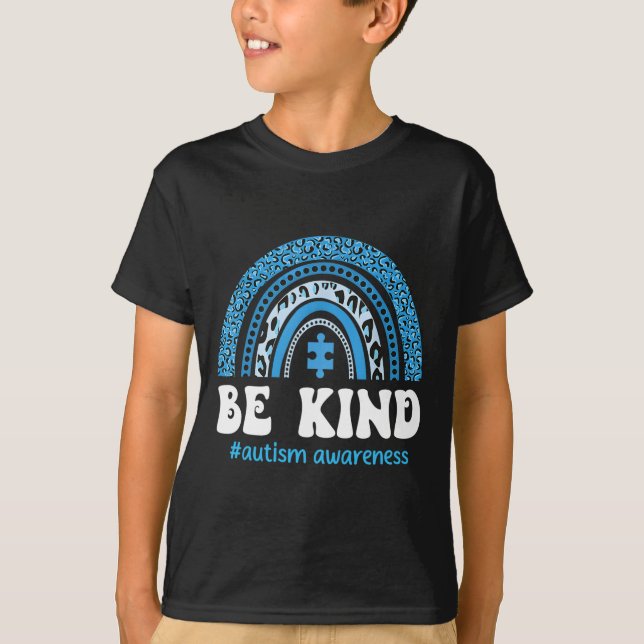 T-shirt Be Kind Sensibilisation sur l'autisme Cute Puzzle  (Devant)