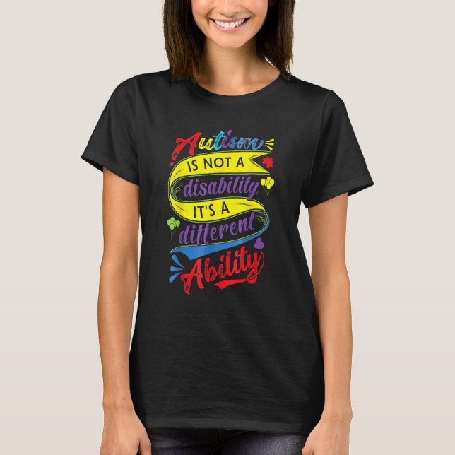 T-shirt Be Kind Sensibilisation sur l'autisme Rainbow Tren (Devant)