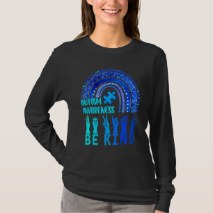 T-shirt Be Kind Sensibilisation sur l'autisme Rainbow Tren