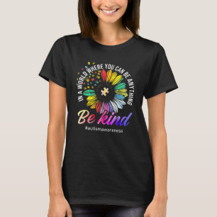 T-shirt Be Kind Sensibilisation sur l'autisme Sunflower Pu