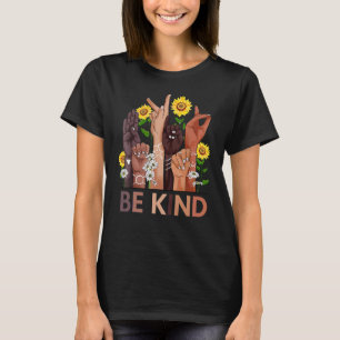 T-shirt Be Kind Sign Language Hand Anti Bulbing UNITY JOUR