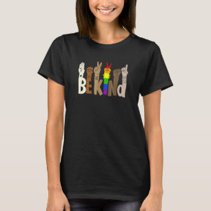 T-shirt Be Kind Sign Language Hand Talking Lgbt