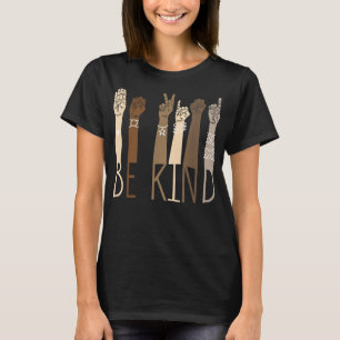 T-shirt Be Kind Sign Language Hand Talking Teacher Interp